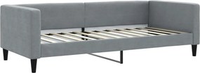 vidaXL Καναπές Κρεβάτι Συρόμενος Αν. Γκρι 90x200εκ Ύφασμα Στρώματα