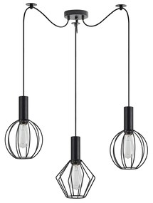 Φωτιστικό Οροφής Τρίφωτο Homelighting Adept Flex 77-8909 Black