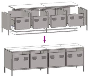 ΈΠΙΠΛΟ ΤΗΛΕΟΡΑΣΗΣ ΑΝΘΡΑΚΙ 135X39X43,5 ΕΚ. ΑΤΣΑΛΙ ΨΥΧΡΗΣ ΈΛΑΣΗΣ 851306