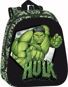 Παιδική Τσάντα 3D Hulk Μαύρο Πράσινο 27 x 33 x 10 cm