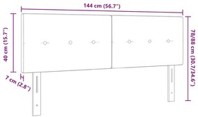 vidaXL Κεφαλάρι με κεφαλάρι Μαύρο 140 cm ύφασμα