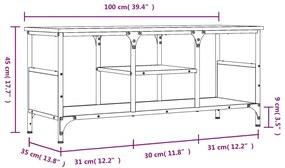 ΈΠΙΠΛΟ ΤΗΛΕΟΡΑΣΗΣ ΚΑΦΕ ΔΡΥΣ 100X35X45 ΕΚ. ΕΠΕΞ. ΞΥΛΟ/ΣΙΔΕΡΟ 831802