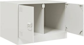 vidaXL Τραπεζάκι Σαλονιού Λευκό 67 x 50 x 44 εκ. από Ατσάλι
