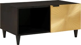 vidaXL Τραπεζάκι σαλονιού Μαύρο και Χρυσό 80 x 50 x 40 cm