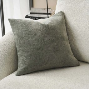 Διακοσμητική Μαξιλαροθήκη Βελουτέ (50x50) Gofis Home Nimbus Shadow Green 447/44