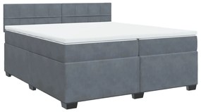 ΚΡΕΒΑΤΙ BOXSPRING ΜΕ ΣΤΡΩΜΑ ΣΚΟΥΡΟ ΓΚΡΙ 200X200 ΕΚ. ΒΕΛΟΥΔΙΝΟ 3288703