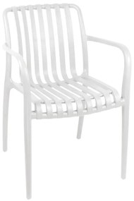 Armchair Karmen pp in white shade 58.5x54x80cm 58.5x54x80 εκ.