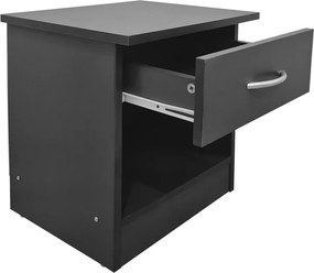 Κομοδίνο Bedy pakoworld ανθρακί 40x34x42εκ