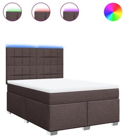 ΚΡΕΒΑΤΙ BOXSPRING ΜΕ ΣΤΡΩΜΑ ΣΚΟΥΡΟ ΚΑΦΕ 140X190 ΕΚ. ΥΦΑΣΜΑΤΙΝΟ 3292786