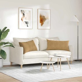 vidaXL Μαξιλάρι Καναπέ 2 τμχ. Βελούδο Καφέ 80 x 40 cm