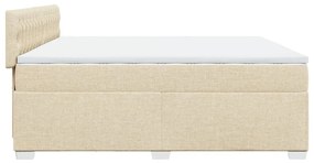 ΚΡΕΒΑΤΙ BOXSPRING ΜΕ ΣΤΡΩΜΑ ΚΡΕΜ 200X200 ΕΚ. ΥΦΑΣΜΑΤΙΝΟ 3286007