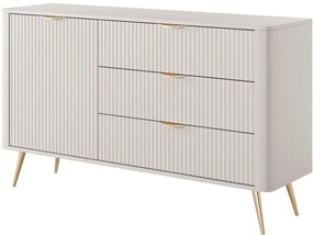 Μπουφές Με Συρτάρια Lante 21s_bz 138x81x38cm Beige Μελαμίνη,Μέταλλο