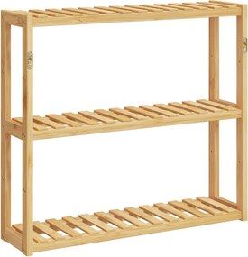 vidaXL Ράφι Μπάνιου 3 Επιπέδων Επιτοίχιο 60x15x54 εκ. από Μπαμπού