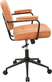 Καρέκλα γραφείου Leberta pakoworld terracotta ύφασμα 64x63,5x86-96εκ
