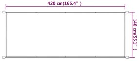 vidaXL Τέντα Κάθετη Taupe 140 x 420 εκ. από Ύφασμα Oxford