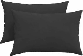 vidaXL Μαξιλάρι Καναπέ 2 pcs Μαύρο 60 x 40 cm ύφασμα