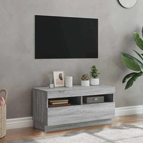 vidaXL Έπιπλο Τηλεόρασης με LED Γκρι Sonoma 80x35x40 εκ.