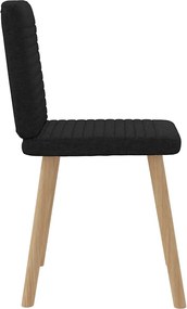 vidaXL Καρέκλες Τραπεζαρίας 6 τεμ. Μαύρες Υφασμάτινες