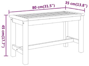 ΠΑΓΚΑΚΙ ΚΗΠΟΥ 80 X 35 X 45 ΕΚ. ΑΠΟ ΜΑΣΙΦ ΞΥΛΟ ΑΚΑΚΙΑΣ 319418