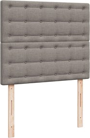 vidaXL Κρεβάτι Boxspring με Στρώμα Taupe 120x200 εκ. Υφασμάτινο