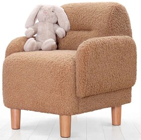 Πολυθρόνα Παιδική Cobie Teddy 209FLF1429 49x51x57cm Brown