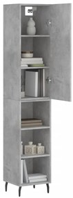 vidaXL Ντουλάπι Γκρι Σκυροδέματος 34,5x34x180 εκ. Επεξεργασμένο Ξύλο