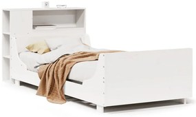 vidaXL Σκελετός Κρεβ. Χωρίς Στρώμα Λευκό 90x190 εκ Μασίφ Πεύκο