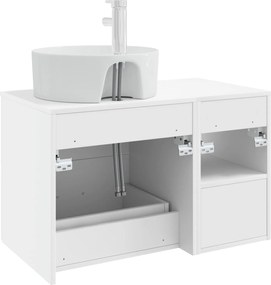 vidaXL Σετ Επίπλων Μπάνιου 2 pcs Λευκό Επεξεργασμένο Ξύλο