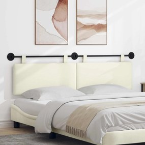 vidaXL Κρεμαστό Κεφαλάρι Κρεμ Υφασμάτινο Κορντουρά