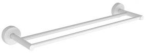 Κρεμάστρα Πετσέτας Διπλή Uno 1252 66 50cm White Karag Stainless Steel