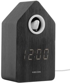 Ρολόι Επιτραπέζιο - Ξυπνητήρι Cuckoo KA6061BK 6x15,3cm Black Karlsson Ξύλο