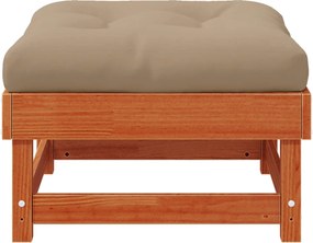 vidaXL Υποπόδιο κήπου Στερεό πεύκο Κερωμένο Καφέ