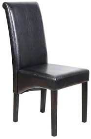 Ε7206 MALEVA-H Καρέκλα PU Καφέ - Wenge  46x61x100cm Wenge/Καφέ,  Ξύλο/PVC - PU, , 2 Τεμάχια