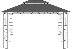 vidaXL Κιόσκι Ανθρακί 4 x 3 x 2,7 μ. 160 γρ./μ²