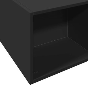 vidaXL Πλαίσιο Κρεβατιού Μαύρο 135x190 εκ. Επεξεργ. Ξύλο