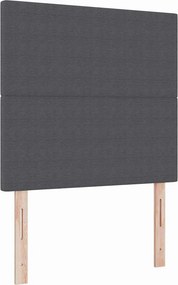 vidaXL LED Κρεβάτι με βάθρο Σκούρο Γκρι και Λευκό 90 x 190 cm