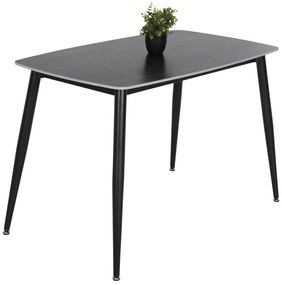 ΤΡΑΠΕΖΙ RAVEN HM9854.02 ΚΕΡΑΜΙΚΟ TOP ΜΑΥΡΟ ΜΑΡΜΑΡΟ-ΜΑΥΡΟ ΜΕΤΑΛΛΟ 120x70x73Υεκ.