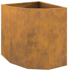 vidaXL Γωνιακό Ροδόδεντρο Σκ rusty 45 x 45 x 50 εκ