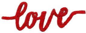 Διακοσμητικό Τοίχου Love Με Βρύο 931NTR1125 59x22cm Red Wallity Mdf