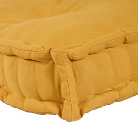 vidaXL Κουβέρτα Καναπέ Παλέτας 2 pcs Κίτρινο 60 x 40 εκ. Βαμβάκι