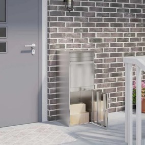 vidaXL Θυρίδα Πακέτων Μαύρο 41 x 38 x 103 εκ Ανοξείδωτο ατσάλι
