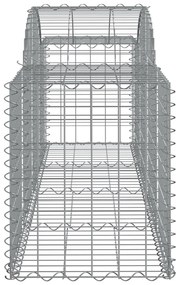 vidaXL Συρματοκιβώτια Τοξωτά 10 τεμ. 200x50x60/80 εκ. Γαλβαν. Ατσάλι