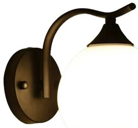 Φωτιστικό τοίχου-απλίκα Belinest E27 μέταλλο - γυαλί σε μαύρο-λευκό 20x14x17εκ 20x14x17 εκ.