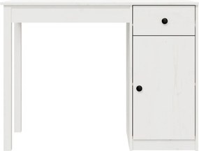 vidaXL Γραφείο Λευκό 100 x 50 x 75 εκ. από Μασίφ Ξύλο Πεύκου