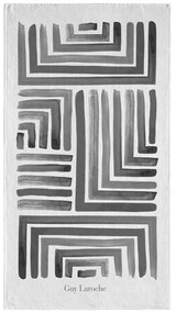 Πετσέτα Θαλάσσης Velour Printed 2404 01 White-Grey Guy Laroche Beach 100x175cm Cotton-Polyester