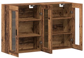 vidaXL Σετ τοίχου με δύο cabinets από παλιό ξύλο, διαστάσεις 69.5 x 34 x 90 εκ. Κατασκευασμένο από ξύλο.