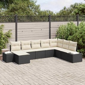 vidaXL Σετ Καναπέ Κήπου με μαξιλάρι 8 pcs συνθετικό ρατάν