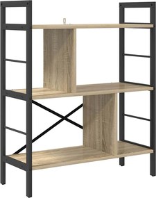 vidaXL Ράφι Βιβλίων Δρύς Sonoma 75 x 30 x 91 εκ. Επεξεργασμένο ξύλο
