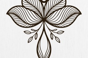 Σετ των 3 Intra απο ξύλο plywood Χρώμα wenge 3mm-4mm πάχος - Σκουλαρίκια λουλουδιών Σχέδιο 20 Δίασταση 3x3 cm INTRAFABR-104396372