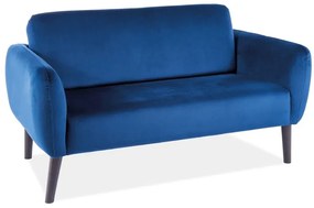 Καναπές ELSA 145x75x80cm velvet navy Bluvel 86 / wenge DIOMMI ELSAVGW